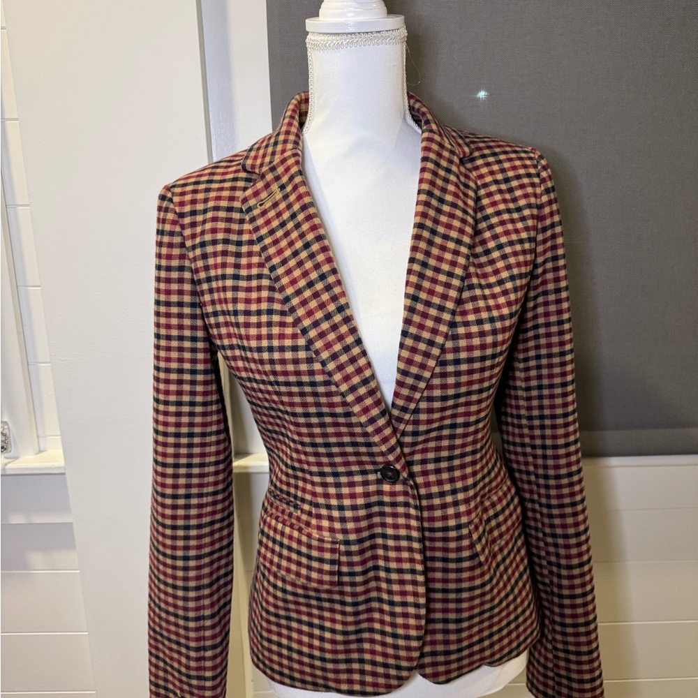 Vintage Plaid Women's Blazer